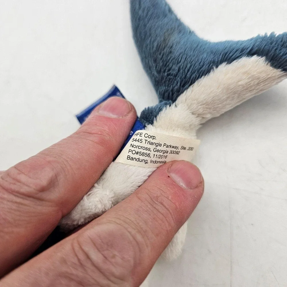 Newport Aquarium Shark Plush Stuffed Animal Toy Small Blue Soft Washable Cute